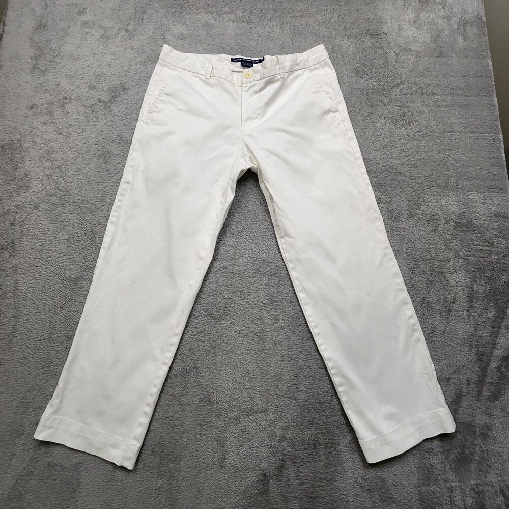 Ralph Lauren Sport Womens 10 White Chino Pants Straight Leg Flat Front Casual - Picture 2 of 9